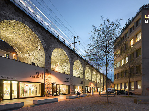 subtilitas:  EM2N - Restoration of the viaduct arches, Zurich 2010. A great urban renewal project that breathes new life to a previously derelict infrastructural barrier. Photos © Roger Frei. 