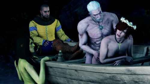 xpsfm:  “Geralt…do you see a green lady there near our boat as well or did I drink way too much?” Well…Geralt has definitely some curious “friends” there… Click on image for full size. Thanks to shittyhorsey and Ganonmaster for the models