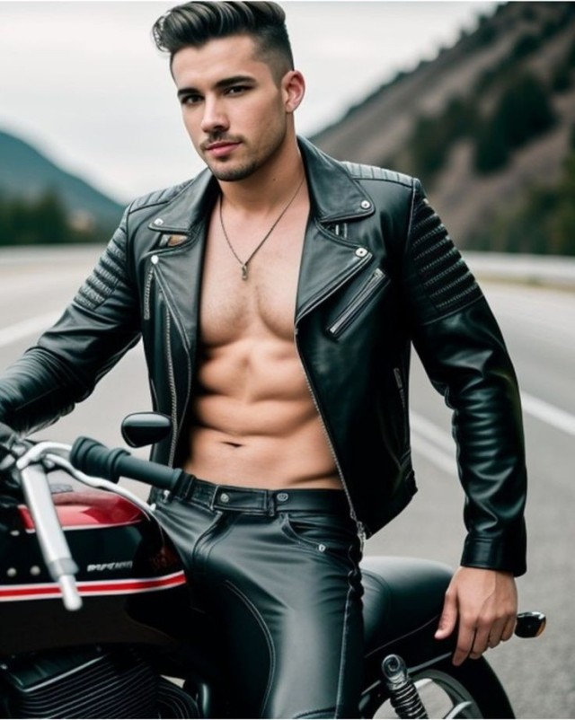 Image tagged with leather jacket, biker jacket, black leather – @ben-hd ...