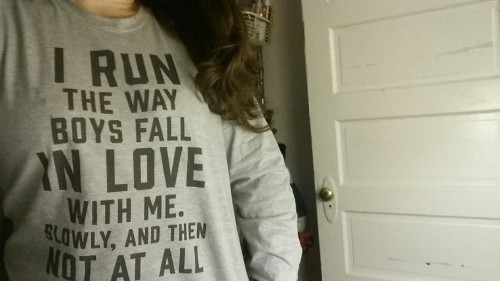cakeyhankerson: I like to think that John Green would appreciate my new “running” shirt.