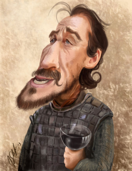 gameofthrones-fanart:  Bronn (Jerome Flynn inspired) caricature by Rewind-Me