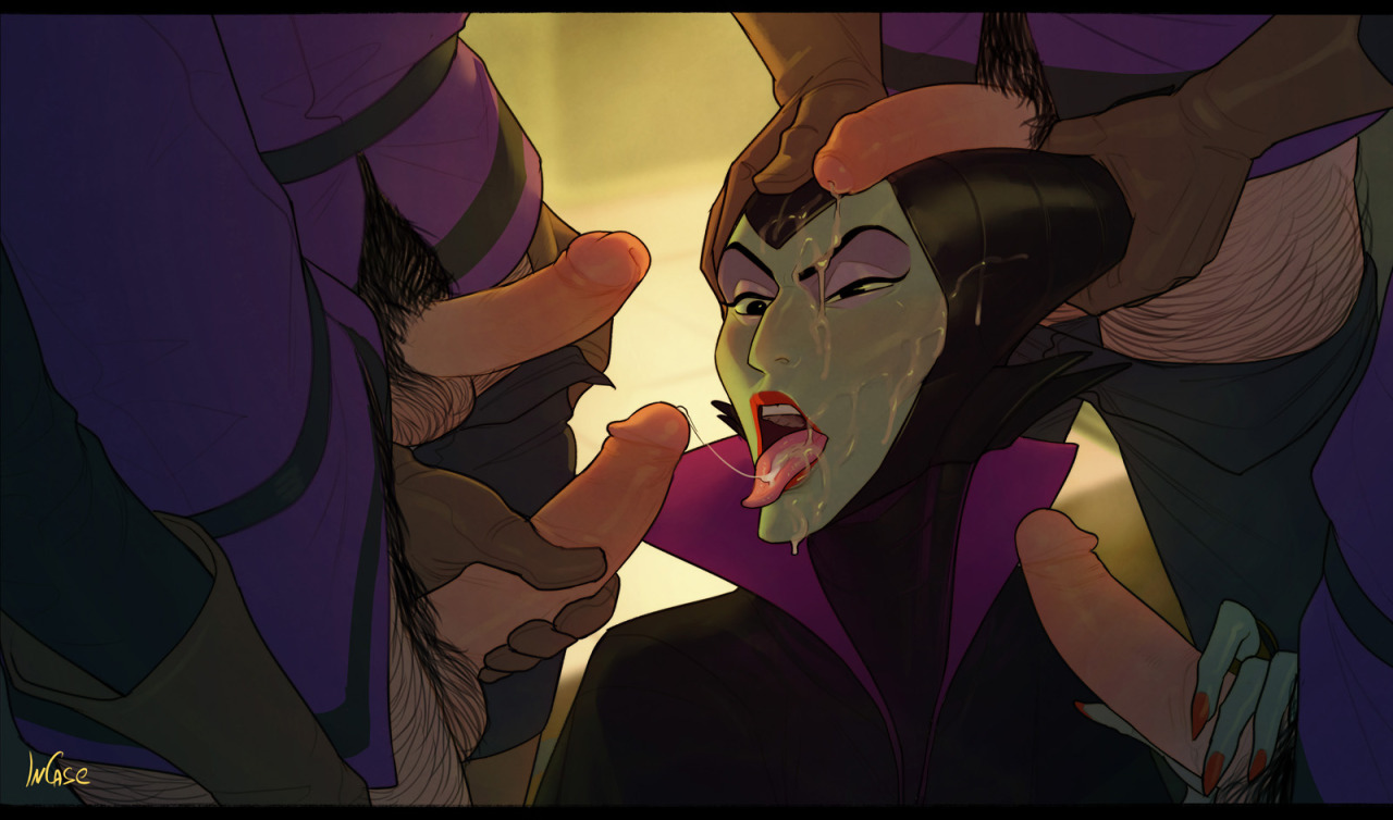 incaseart:  Another evil Disney milf! Green one this time. Maleficent taking care