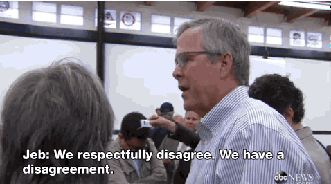 davosseaworthofficial:  smidgetz:  salon:  Student confronts Jeb Bush on George W’s legacy of unrest in the Middle East    I have no clue why Jeb is doing this to himself Bush II legacy is way too toxic. You can’t win even with republicans Jeb shit