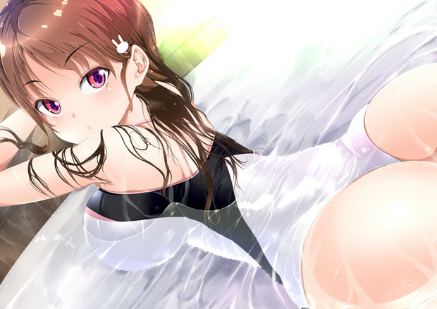 健全な競泳水着 / クマトラ さんのイラスト - ニコニコ静画 (イラスト)