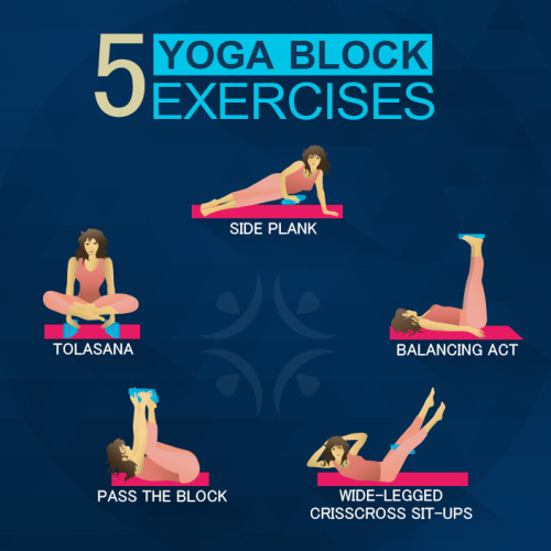 Via Twitter @YogaPosesForAbs: 5 Yoga-Block Exercises For Abs | Fitness Republic - #yoga #abs #workou
