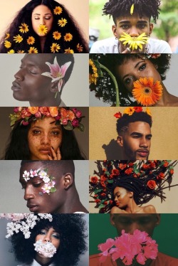 blvckboymagick: Black aesthetic: Flowers🌼🌺🌸 (I do not claim ownership of any of the above photos.)