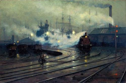 Cardiff Docks, Lionel Walden, 1894