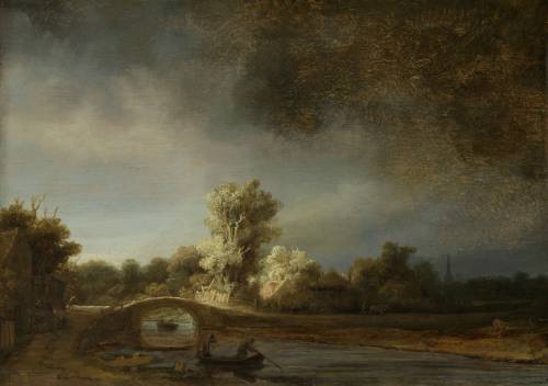 The Stone Bridge, by Rembrandt Harmenszoon van Rijn, Rijksmuseum, Amsterdam.
