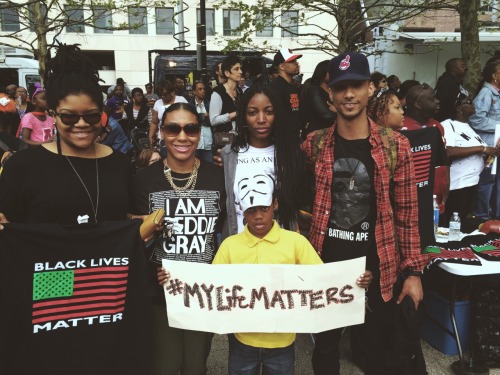 thatssorhi: Out yesterday protesting with one of my 3rd graders and some Hampton alumni. #wegotyall 