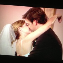 brettball:  Jim &amp; Pam are my favourite couple from any TV show ever. Their wedding episode makes me so so so happy! #TheOffice #JimandPam #OTP