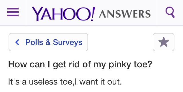 pajameys:  I googled cramps on side of foot and google suggested I cut off my toe