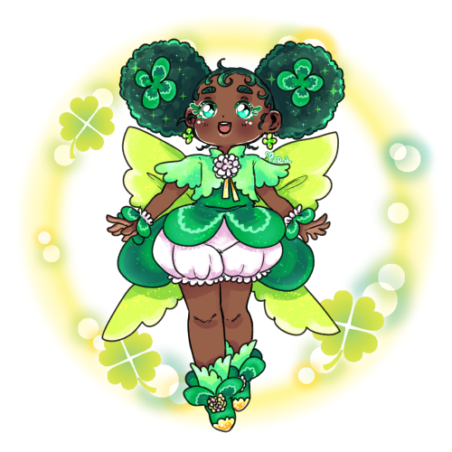  This was the green magical girl from my dream! I’ll probably call her Lucky Clover or something~