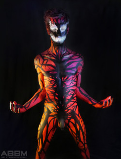 brandonmcgill:  As promised, the wicked CARNAGE body painting by Brandon McGill.  Hope you like!  Reblog and share this with everyone.  I need more followers on: https://www.facebook.com/artbybrandonmcgill http://brandonmcgill.tumblr.com/