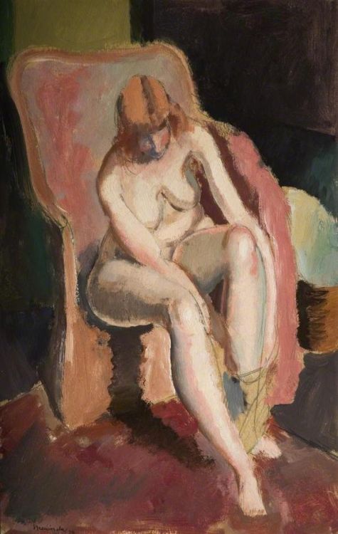 Bernard Meninsky (British, Ukrainian-born, 1891–1950)Seated Nude