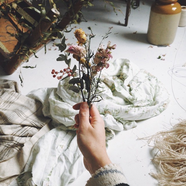 bellesandghosts:Packaging our weaves with wild grasses and flowers is probably up