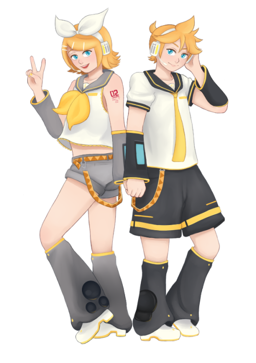 zoedozy: happy 13th anniversary to kagamine rin and len!!this is my piece for the @100kagaminecollab