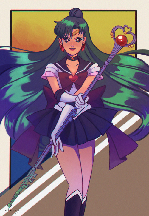 This is a redraw of my favorite Sailor Moon Stars illustrationsWanted to start with Pluto