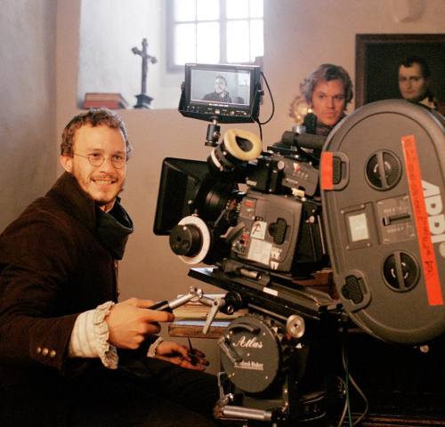 Heath Ledger on the set of “The Brothers Grimm” (2005).