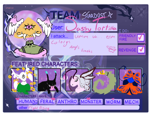 Here's My Art Fight Card Btw.. I Guess...
