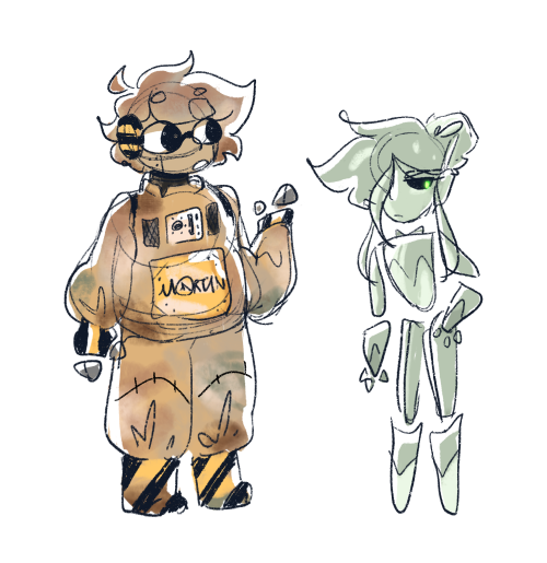 oh my god it’s friggin bots. i love wall-e[ID: a coloured sketch of Martin and Jon from The Magnus A