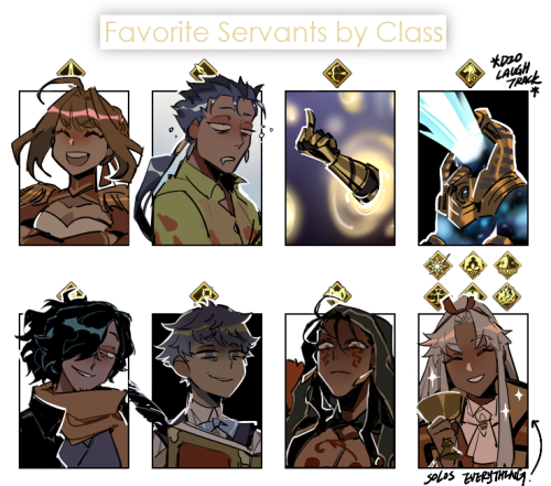 that favorite servants by class thingy