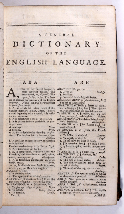 eglantinebr: minutemanworld: michaelmoonsbookshop: A dictionary of the English Language by Samuel Jo