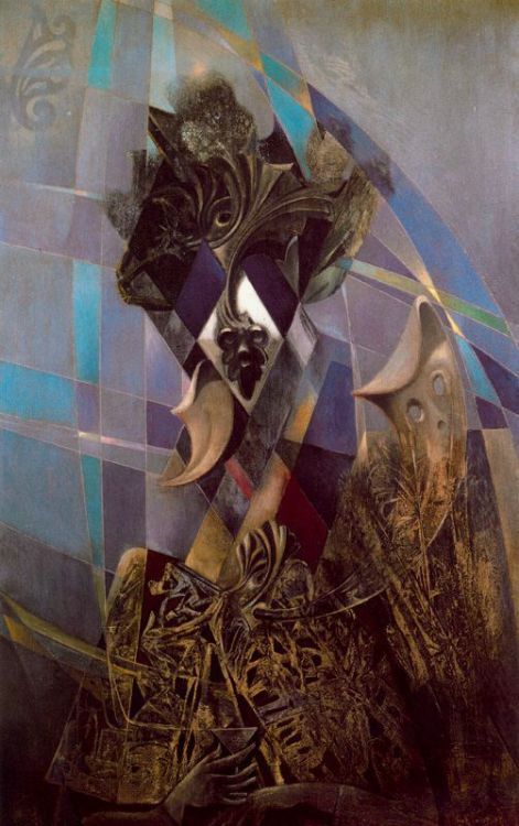 artist-ernst:Cocktail Drinker, 1945, Max ErnstSize: 72.5x116 cmMedium: oil, canvas