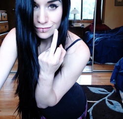 hairynipguy:  nicolessexualdesires:  ~GORGEOUS&lt;3  I want more girls to finger me  umm post more sassy pics lol