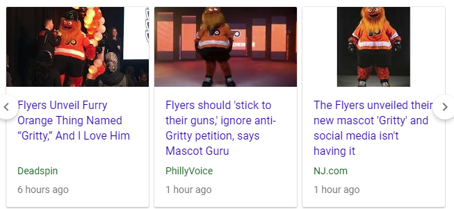 iamnotlanuk: theladyspanishes:   jackthevulture:  gooseweasel:  jackthevulture:  So i live in a very pro Philadelphia sports teams family and area and the Flyers (hockey) just got a new mascot and oh my god  It’s even more horrifying in motion, tbh