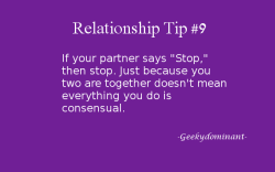 geekydominant:  Relationship Tip #9