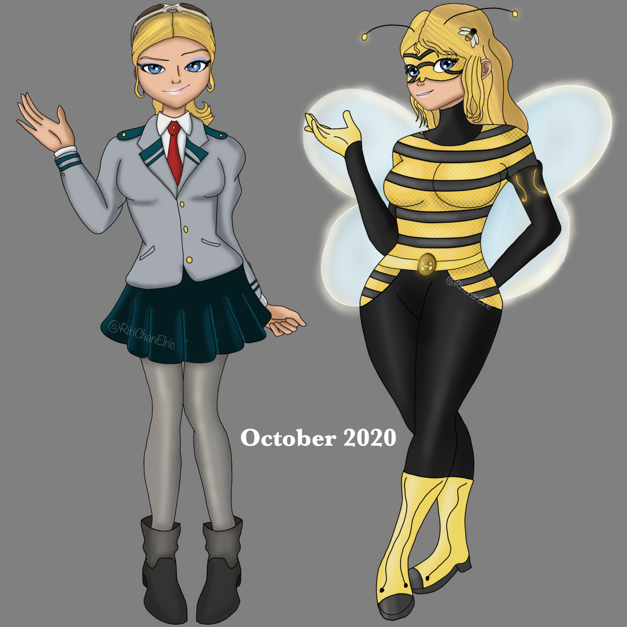 From the first concept, to the second, and right to the final one~ Alright! Now we have Chloe Bourgeois in her Miraculous 