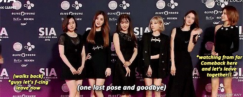 gingerfany:  Hyo and her never ending cuteness at the pink carpet 