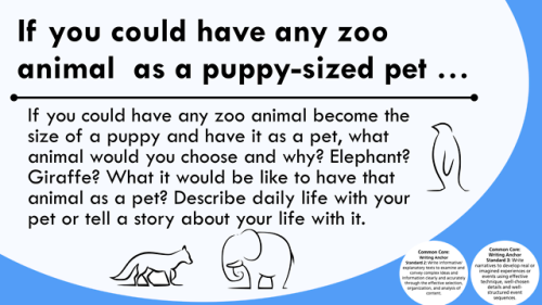 writingprompts: writing prompt #879 If you could have any zoo animal  as a puppy-sized pet …  If you