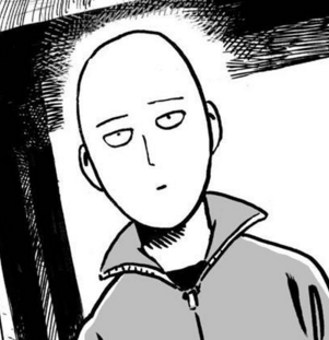 eyedelater:  saitama’s 3 face modes lowest detail: Egg. highest detail: Hot. moderate