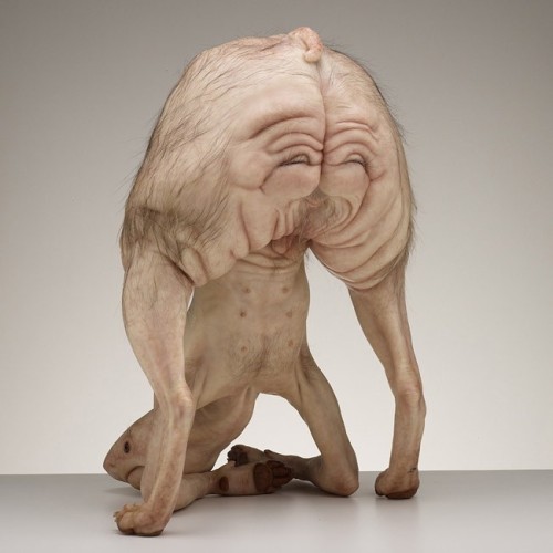 artthatremindsmeofhannibalnbc:Patricia Piccinini, Bottom Feeder, 2009Silicone, resin, steel, hair&nb