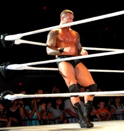 drummergrl1310:  Randy relaxing after beating Big Show. Or maybe trying to remember where he was. May 12, 2013