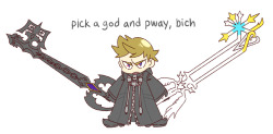 zillychu:   KH au where everything is the same except Roxas looks as old as he is  physically so we get to watch Saix get his ass handed to him by a  toddler with knives  