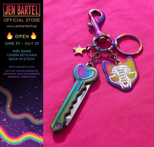  OFFICIALLY OPEN http://jenbartel.shop keychains, patches, enamel pins, prints, and stickers have al