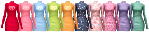 trillyke: Charmer DressStylish high neck long-sleeve bodycon dress in 30 fun patterns and 20 solid c