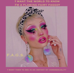 faggotryngendersissification:  I want the world to know i’m a flaming fairy faggot. I want them to see in an instant my homosexuality. F.A.G.S.To keep F.A.G.S. posting content please donate below - https://www.patreon.com/FAGS