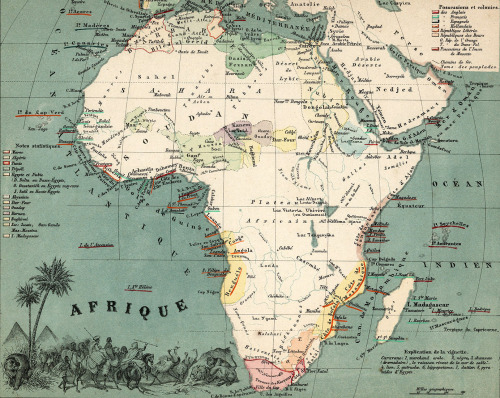 mapsdesign: Afrique by August Ravenstein (1865)More about Maps and Data visualization on my Twitter 