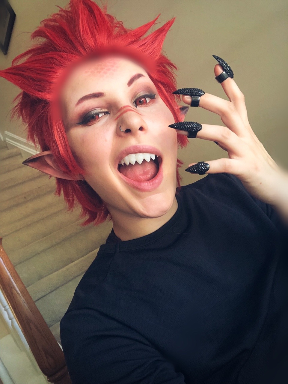 organisere Hele tiden udvikle Makeup test run for dragon Kirishima for ren faire... - Hey! Hey! Heyyyy!!!