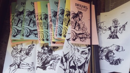 Put together a mini art book for the first time! “Overinks,” my Overwatch brush art collection will 