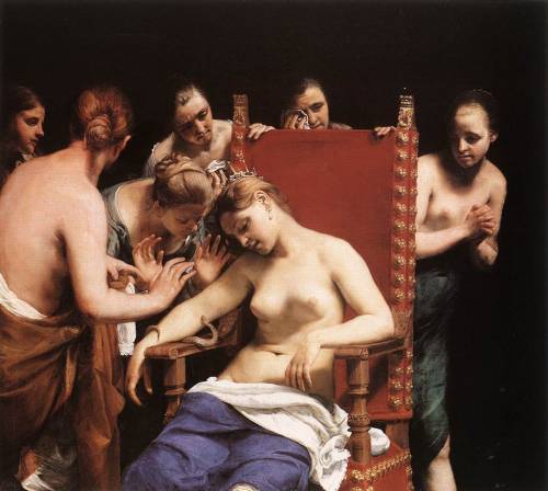 The Death of Cleopatra (1658). Guido Cagnacci (Italian, 1601-1682). Oil on canvas. Kunsthistorisches