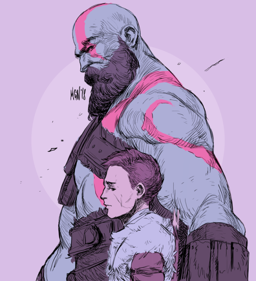 maganaworks:I want to play the new God of War! Little color test for the sketch of the day :)