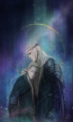 kinko-white:  Thranduil & Legolas 