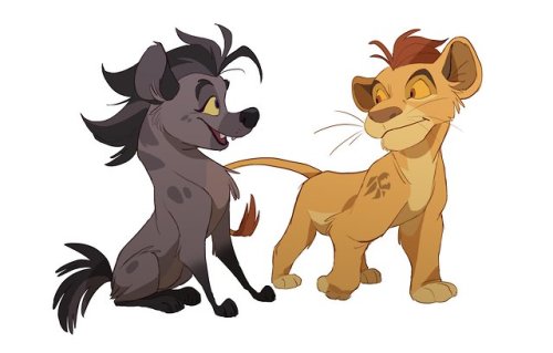 Forgot to post obligatory lion and hyena bffs that i drew while waiting for a flight