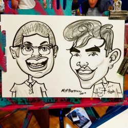 Doing caricatures today at the Black Market!