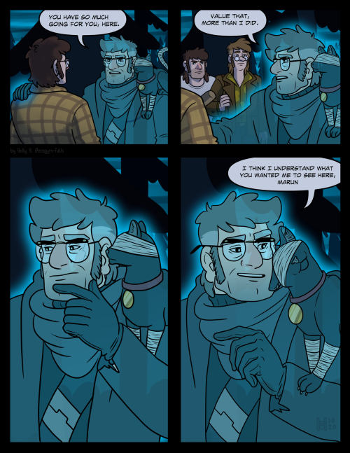 eregyrn-falls-art:The MYSTERY TRIO in “Not, In Fact, a Ghost Story”!WHEW.This comic has been a long 