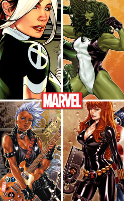 geekearth:  Marvel Top 4 by Mark BrooksMy 8 for the tournament look like this:1. Rogue (the reigning champion)2. She Hulk3. Storm4. Black Widow5. Red Sonja6. Black Cat7. Emma Frost8. Jean GreyDid I miss someone in my top 8?